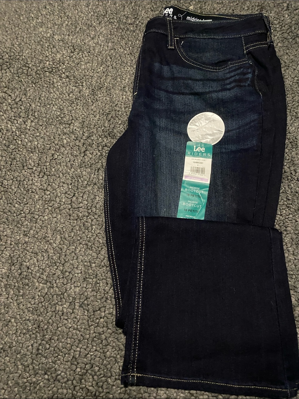 NWT Riders by Lee Dark Indigo Bootcut Jeans 27” inseam